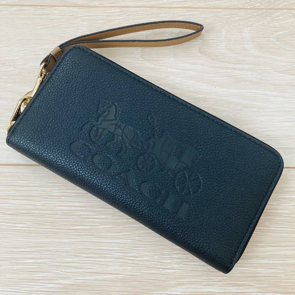 COACHコーチ 長財布 財布　エンボスド アコーディオン ウォレット