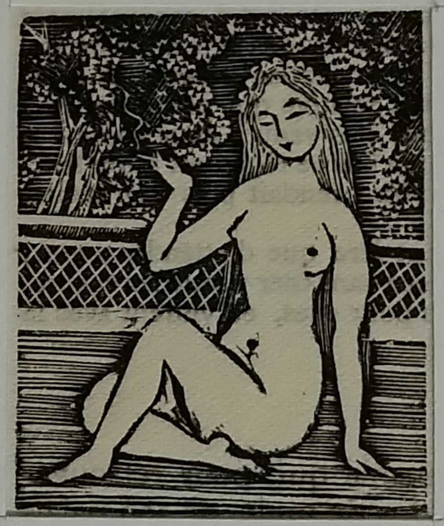 Jj藤田嗣治の藤田嗣治のオリジナル木版画・1925年制作