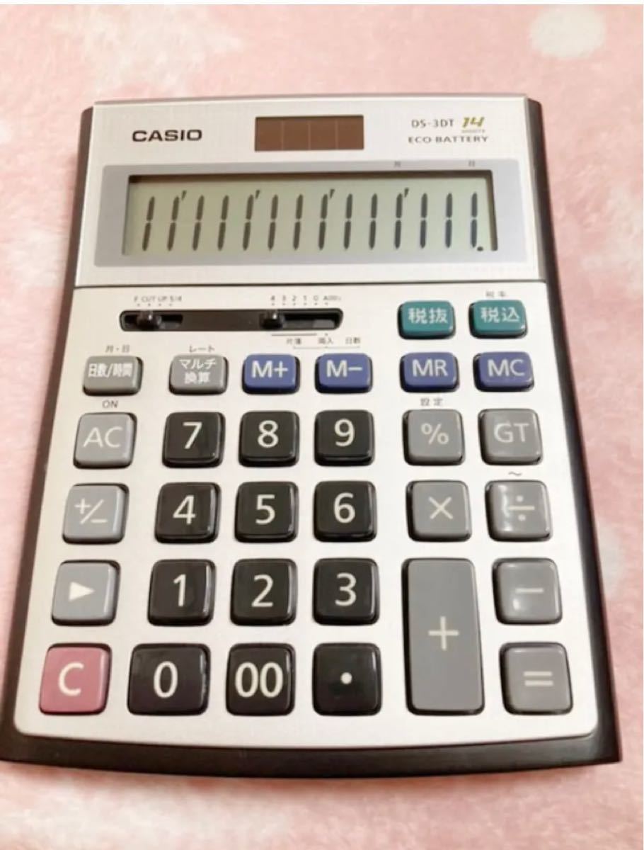 カシオ CASIO DS-3DT 本格実務電卓 グリーン購入法適合 14桁　経理　日数　時間　税計算　デスクタイプ