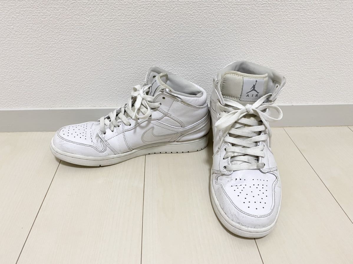 NIKE AIR JORDAN 1 ナイキ エアジョーダン1 MID ミドル 白 ホワイト NIKE AIR JORDAN 1 ナイキ エアジョーダン1 MID ミドル 白 ホワイト