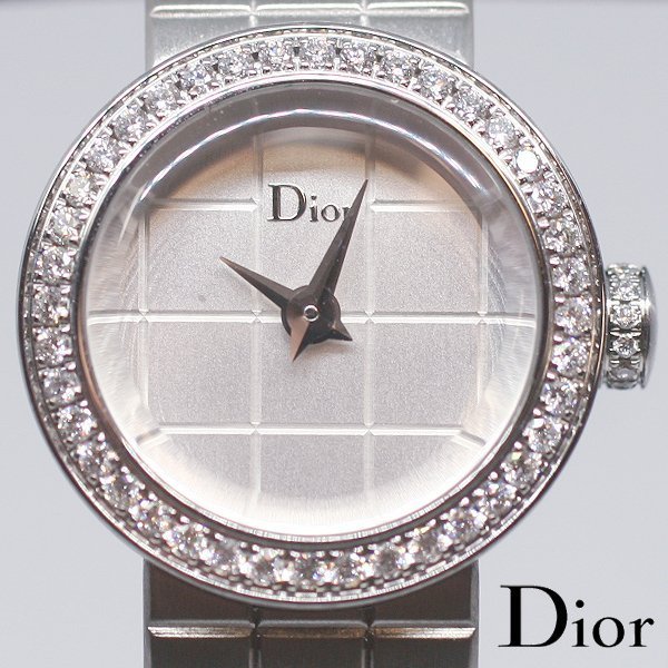 美品 ディオール CD040111M001 LA D DE DIOR ラ ディ ドゥ ダイヤモンド レディース クオーツ 腕時計 【323465】_画像1