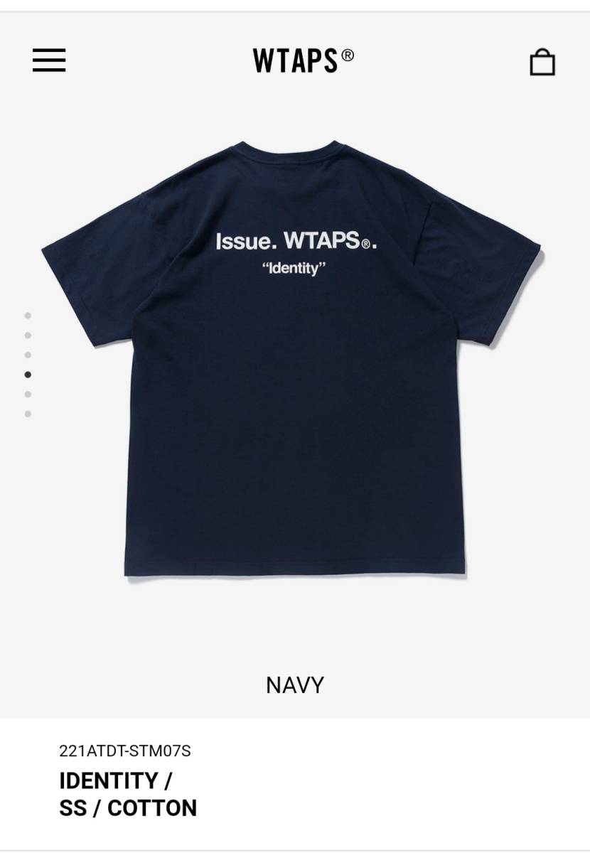 wtaps 新品 未使用 22SS WTAPS IDENTITY T NAVY Sサイズ ダブル