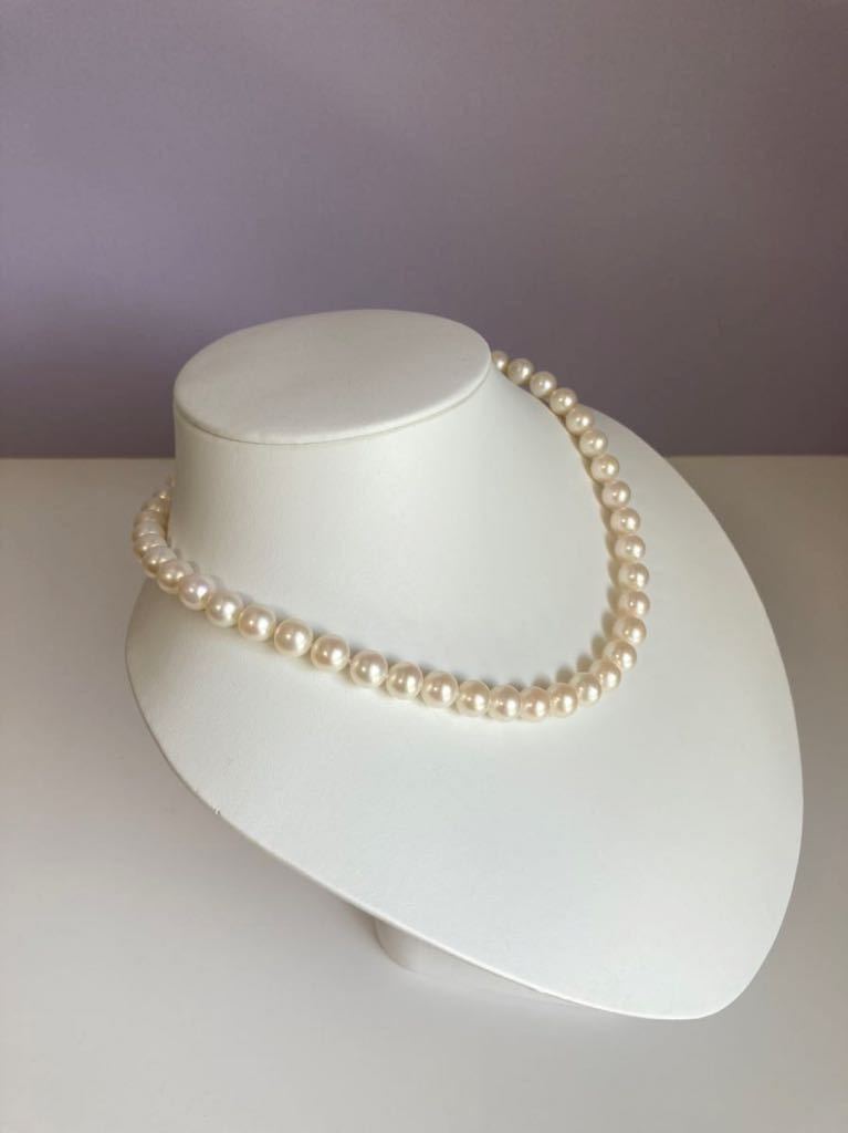 【送料無料】フランス 1920年頃 アールデコ期 養殖真珠のネックレス 白く美しい輝き ダイヤモンドのクラスプ_画像3