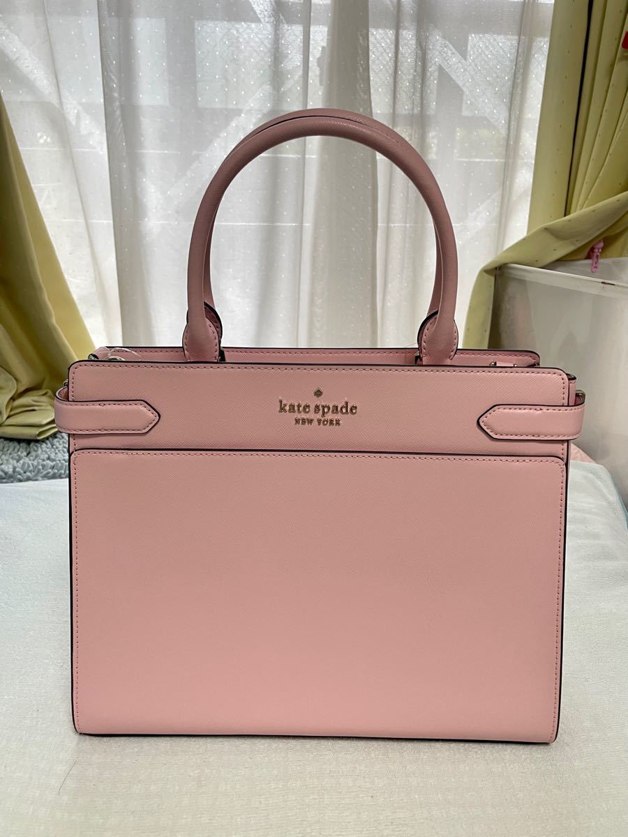 新品Kate Spade ステイシーラージサッチェル2way ショルダー　トートバッグ ケイトスペード　ピンク