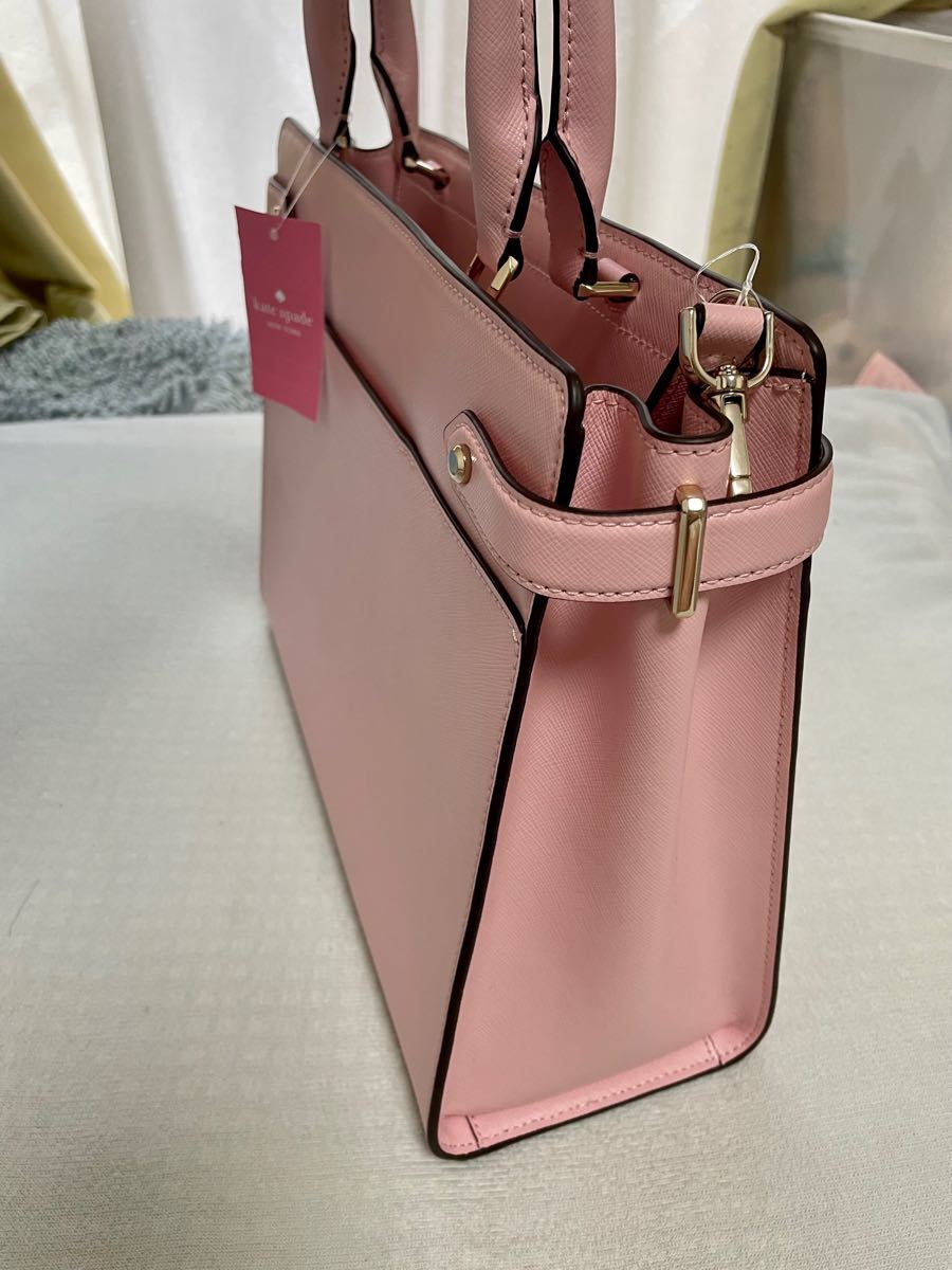 新品Kate Spade  ステイシーラージサッチェル2way ショルダー　トートバッグ ケイトスペード　ピンク