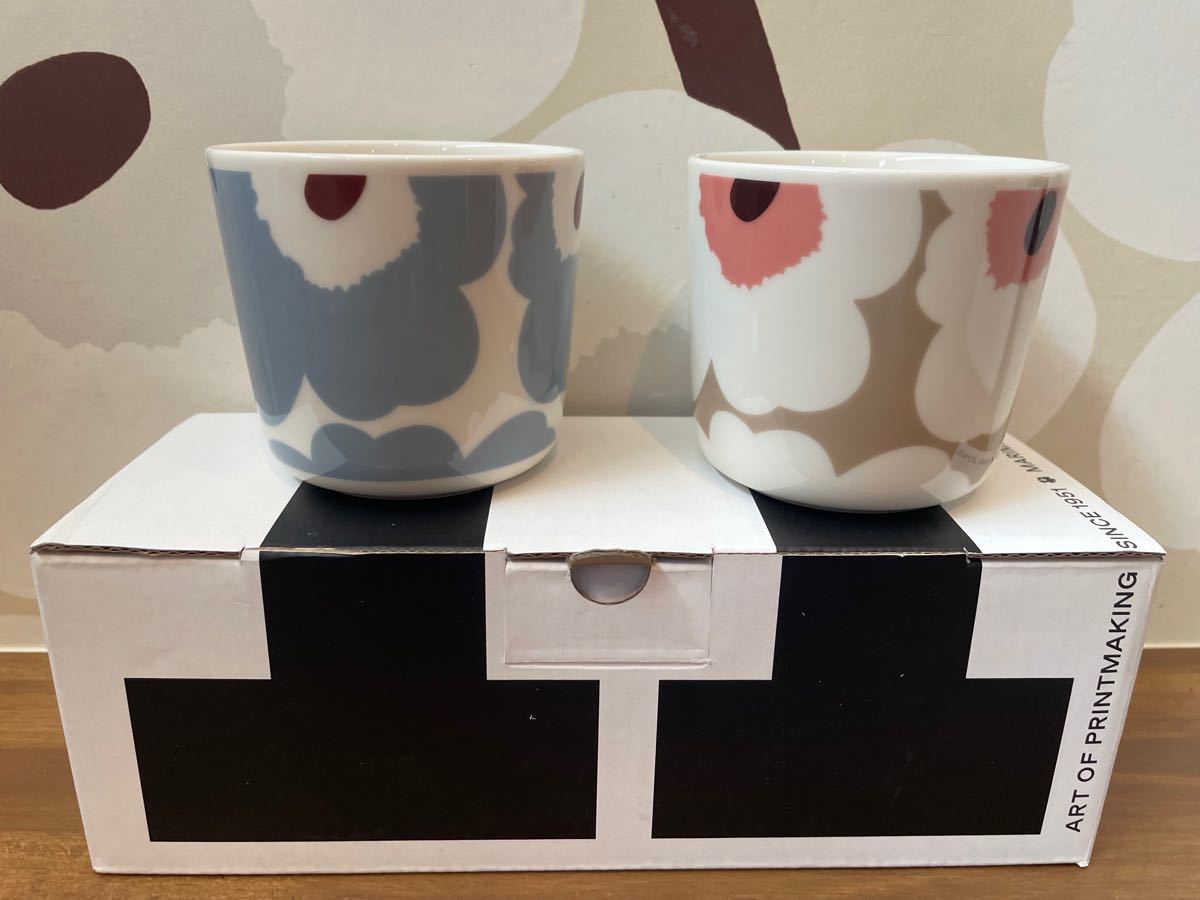 マリメッコ  コーヒーカップセット　ハンドルなし　ウニッコ   unikko marimekko 