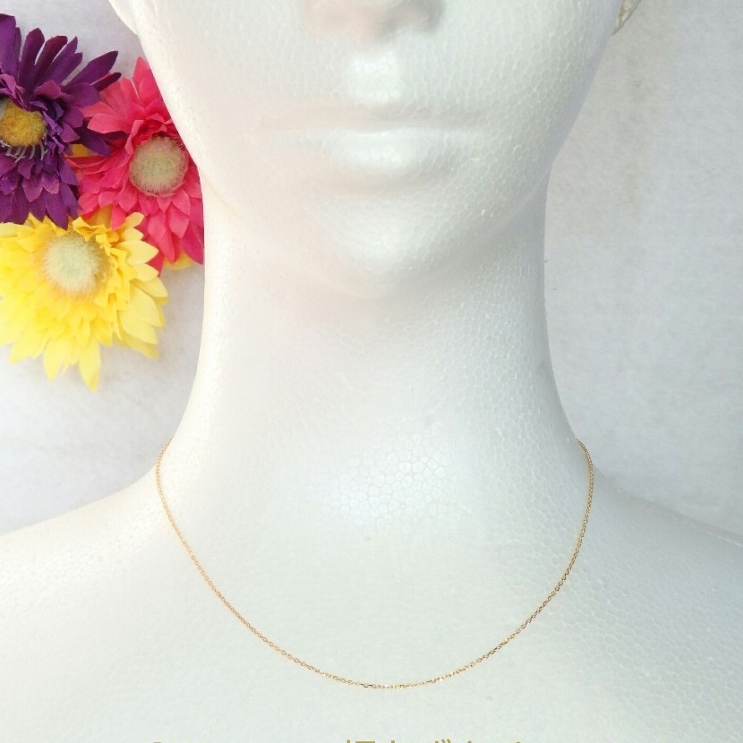 Ka_na様専用 k18ネックレス 4面ダイヤカットあずきチェーン 18金 18k 1