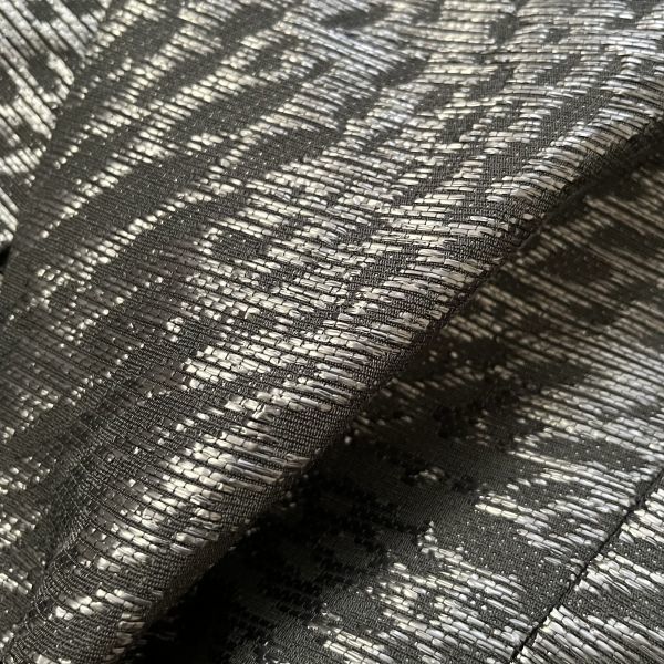 【EMPORIO ARMANI/エンポリオ アルマーニ】テーラードジャケット 50(XL) タグ付き ブラック 黒 三種混紡 総柄 軽快な生地感 春夏 #82 7
