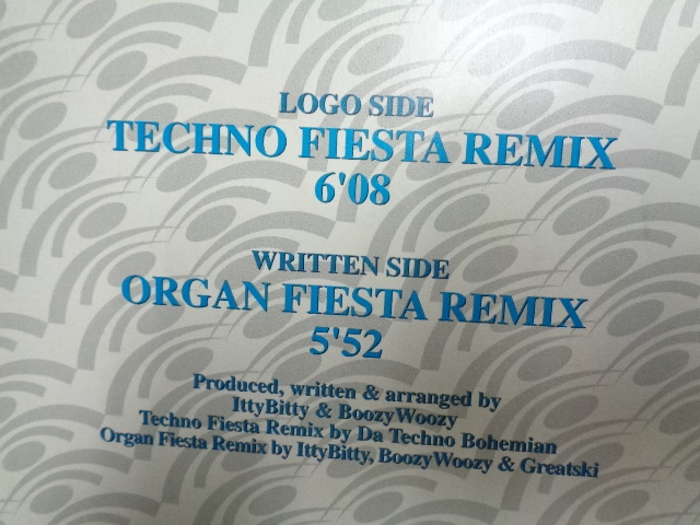 ITTY-BITTY-BOOZY-WOOZY/TEMPO FIESTA(PARTY TIME)THE REMIXES/10inch/4357 カラーレコードの画像3