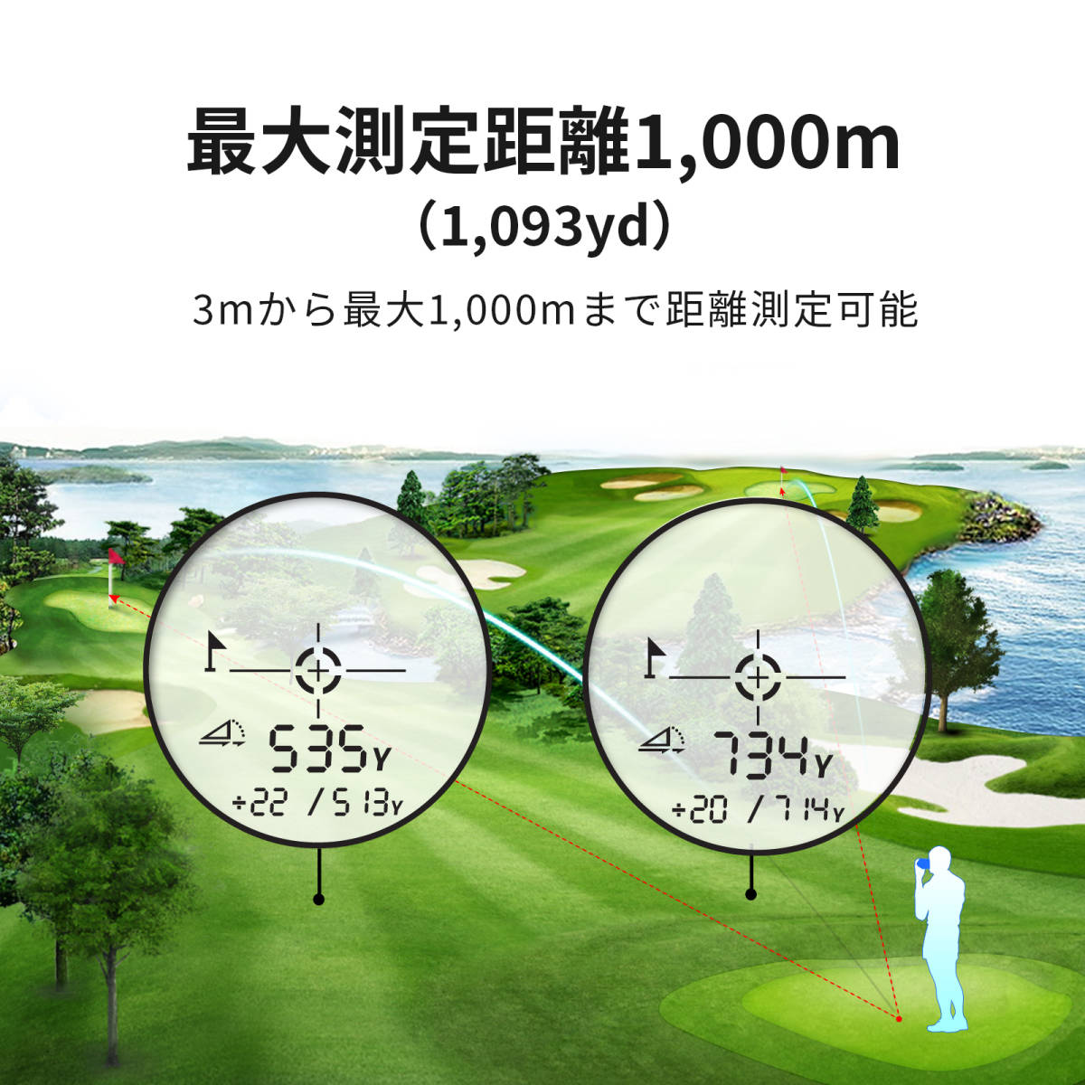 新品未開封 ファインキャディ J300 ゴルフ プレミアム レーザー距離計