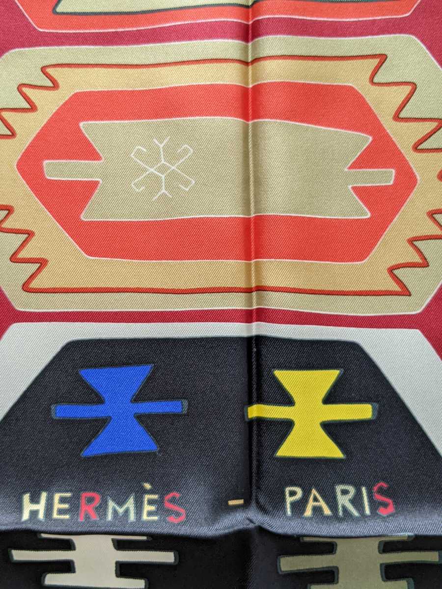 新品タグ付き HERMES 大判スカーフ カレ90 未使用 エルメス 確実正規 kilim_画像4