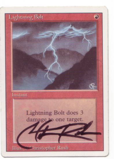 稲妻/Lightning Bolt　　Christopher Rush　サイン入り