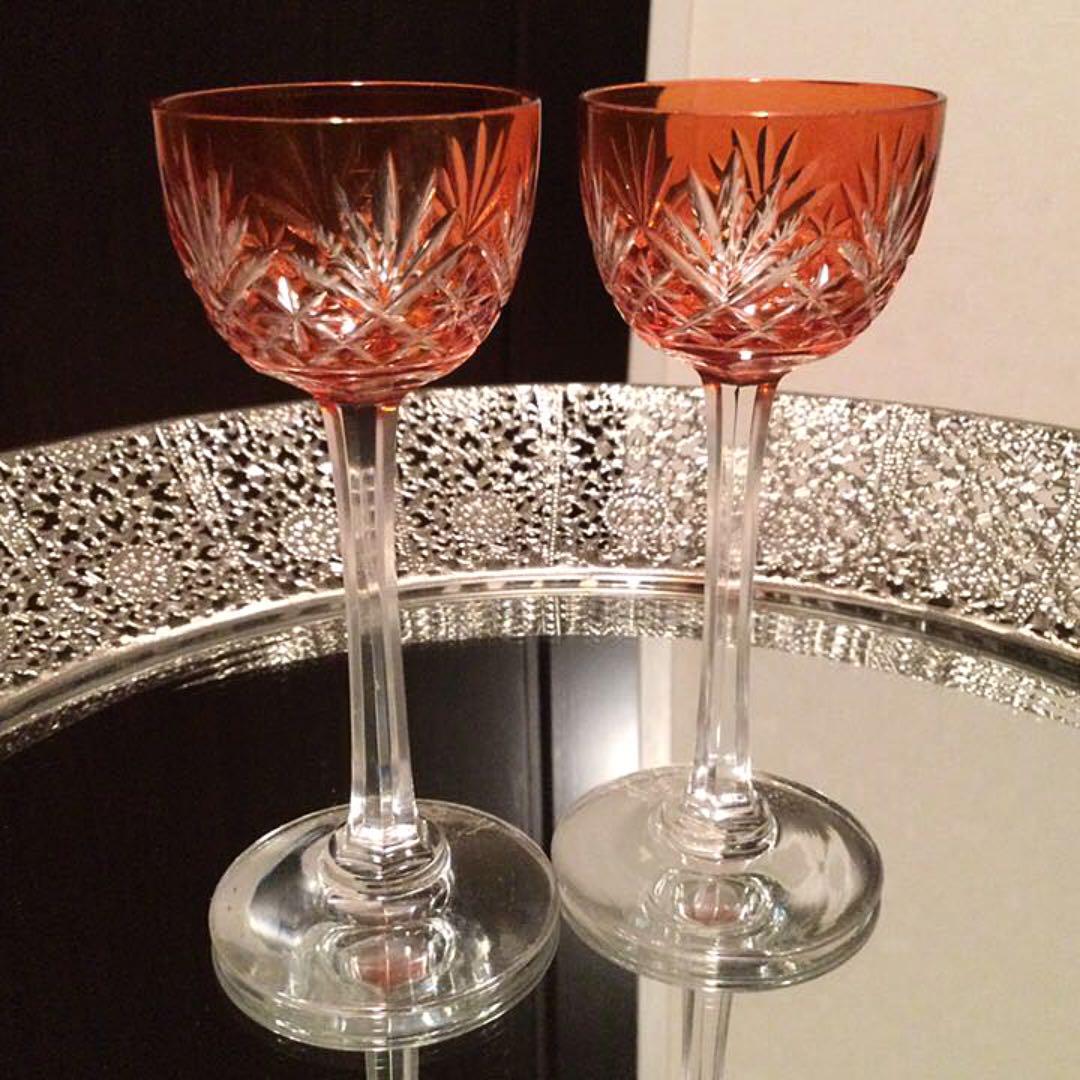 新作揃え マスネ 美品☆オールドサンルイ 被せ バカラ ☆フランス