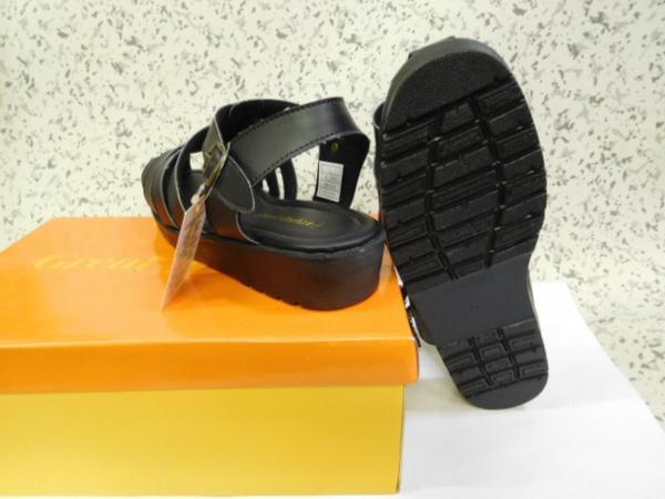  men's sandals 4823 BB type .. difficult light weight synthetic leather black color height 4cm S size (24,5cm)