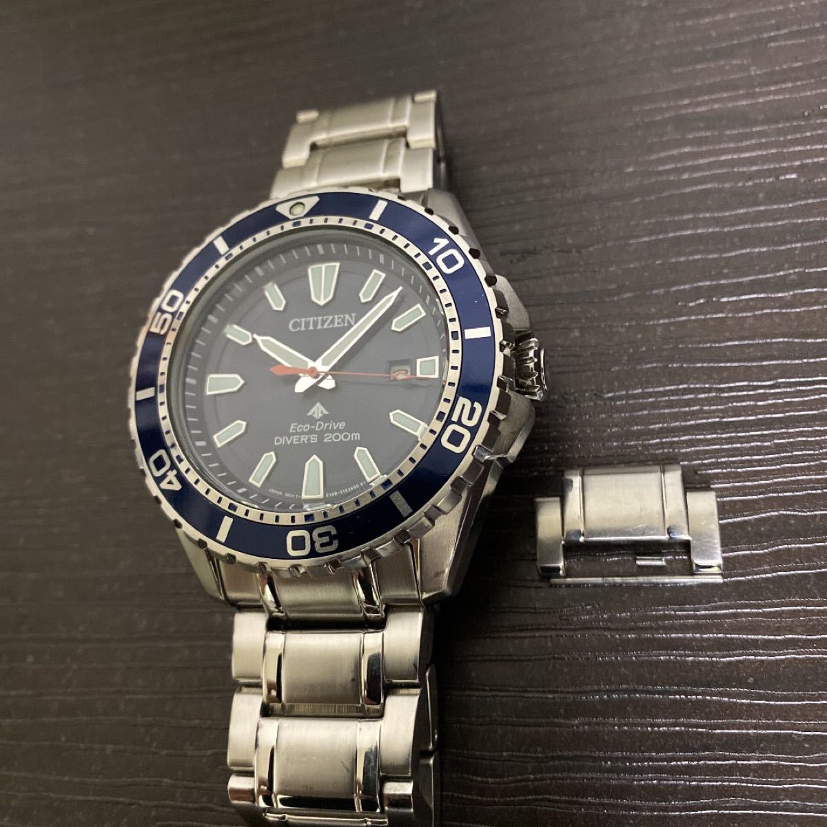 美品】CITIZEN エコドライブ ソーラー E168 ダイバーズ 稼働品