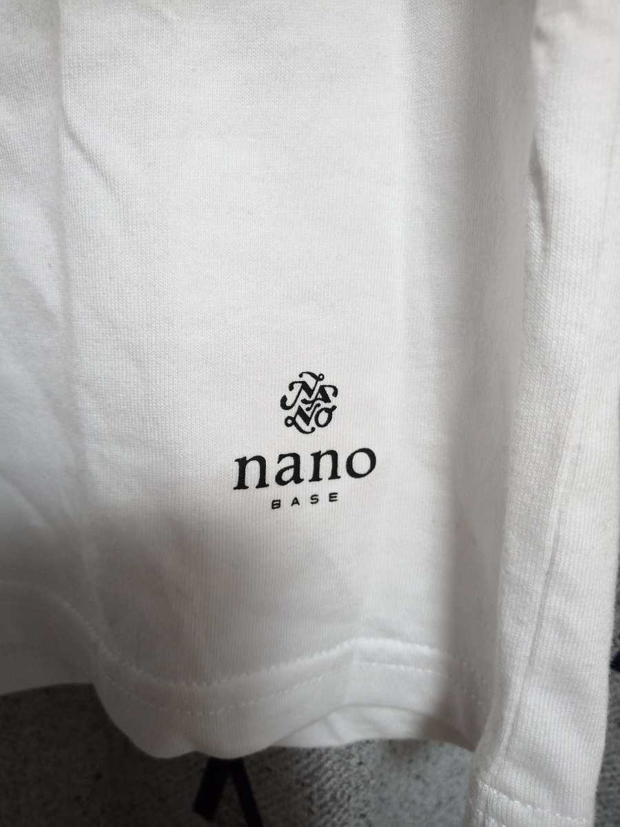 ナノ・ユニバース 白T サイズS nano base VネックTシャツ 半袖Tシャツ _画像3