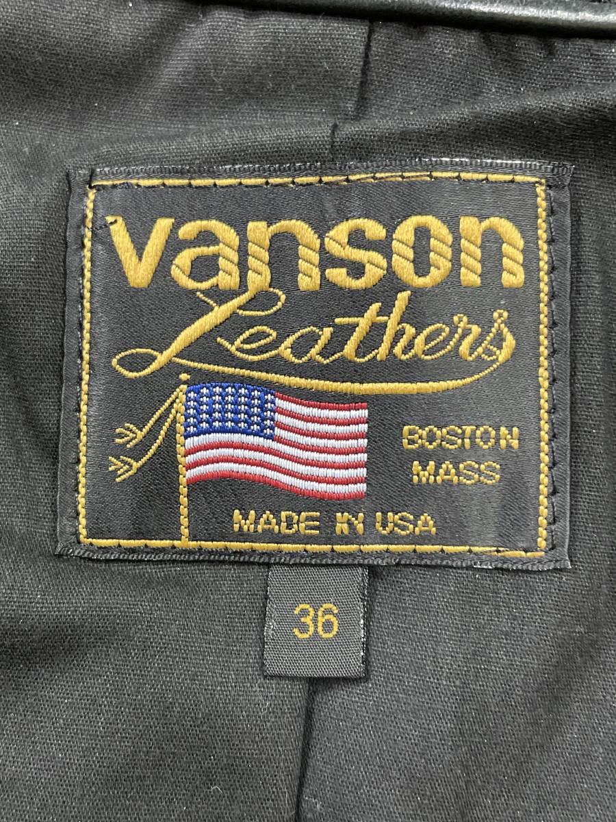 未使用品 VANSON バンソン B シングルライダースジャケット サイズ36