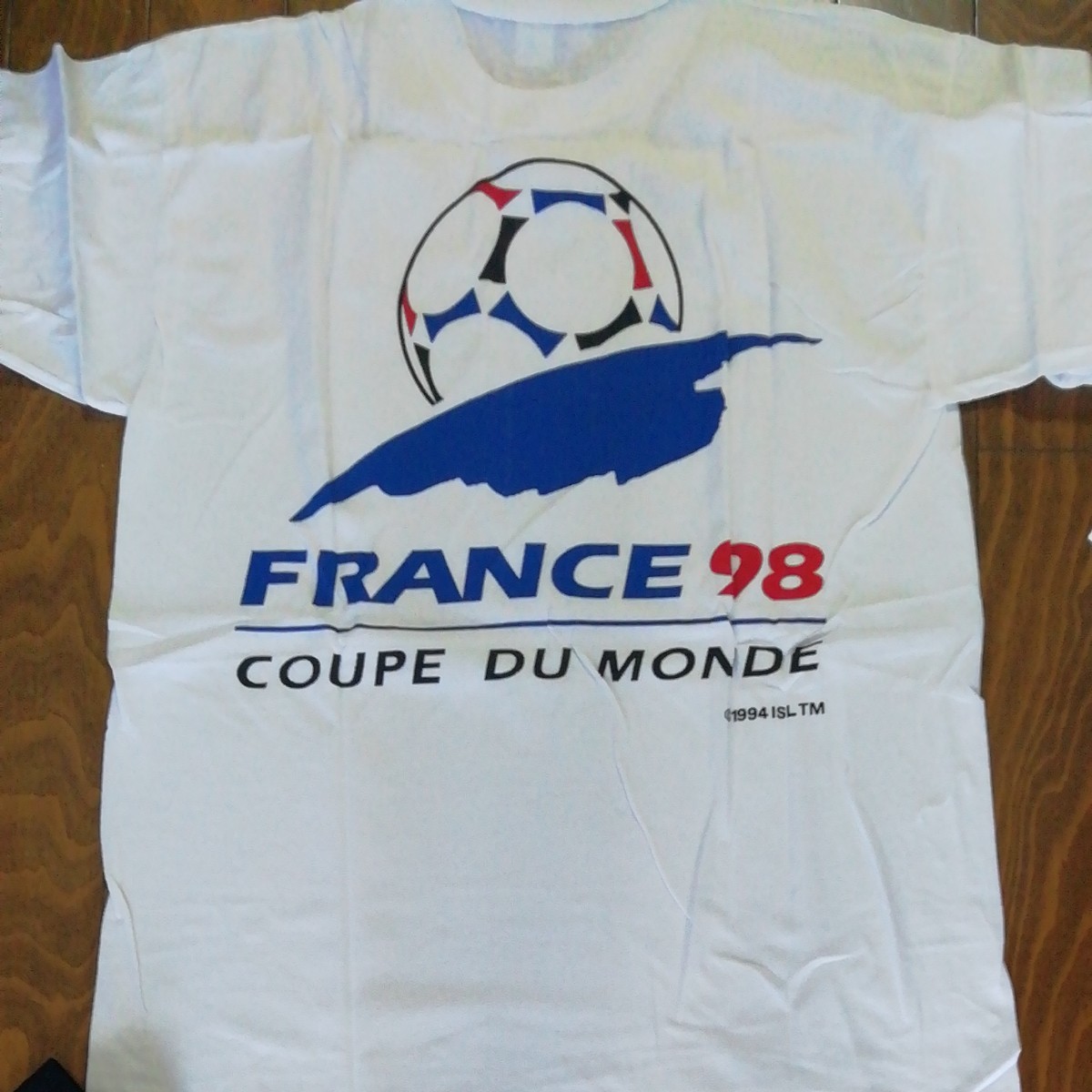美品！1998年 サッカー フランスワールドカップ W杯 公式グッズTシャツ