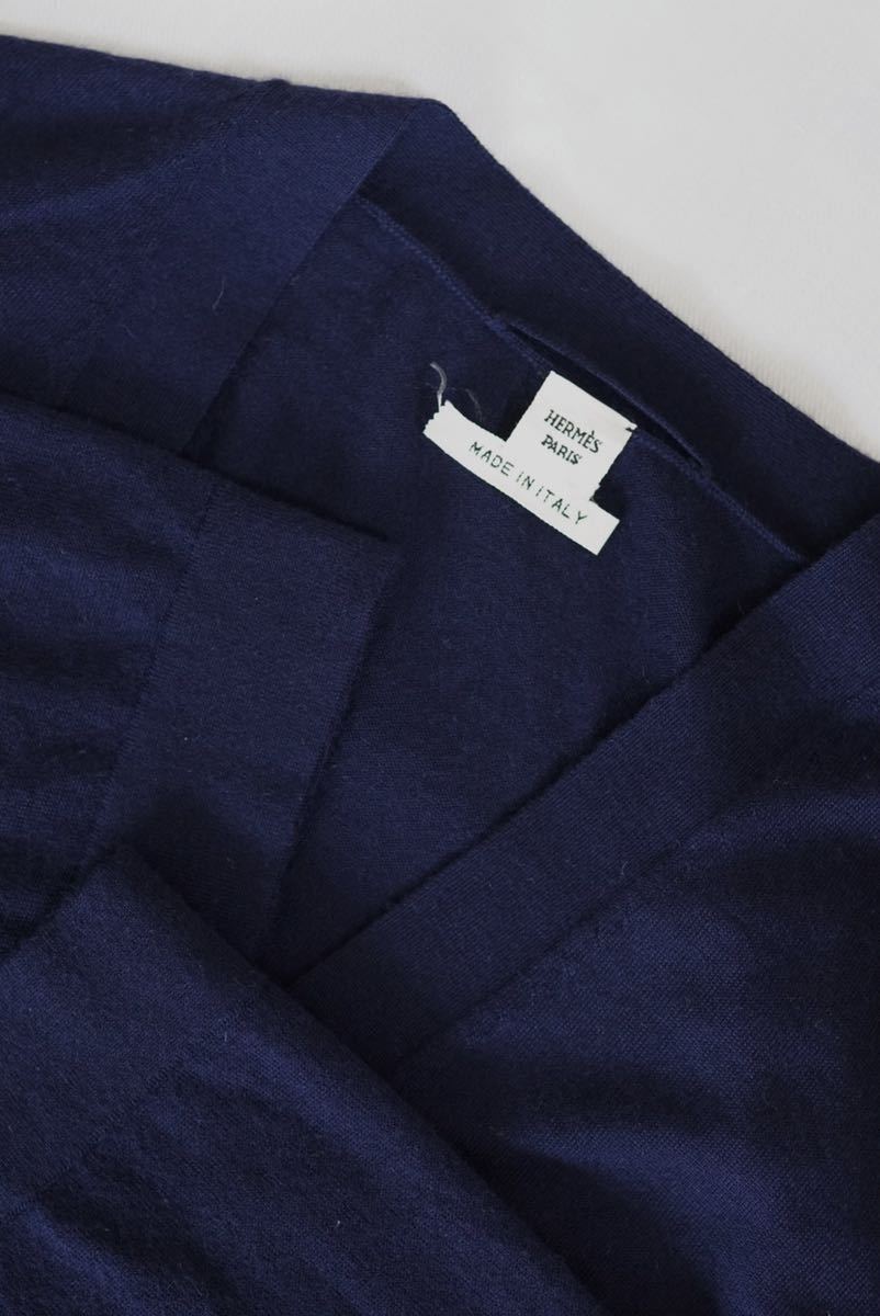 Fall 2015 HERMES Cachemir Navy Cardigan エルメス カシミヤ