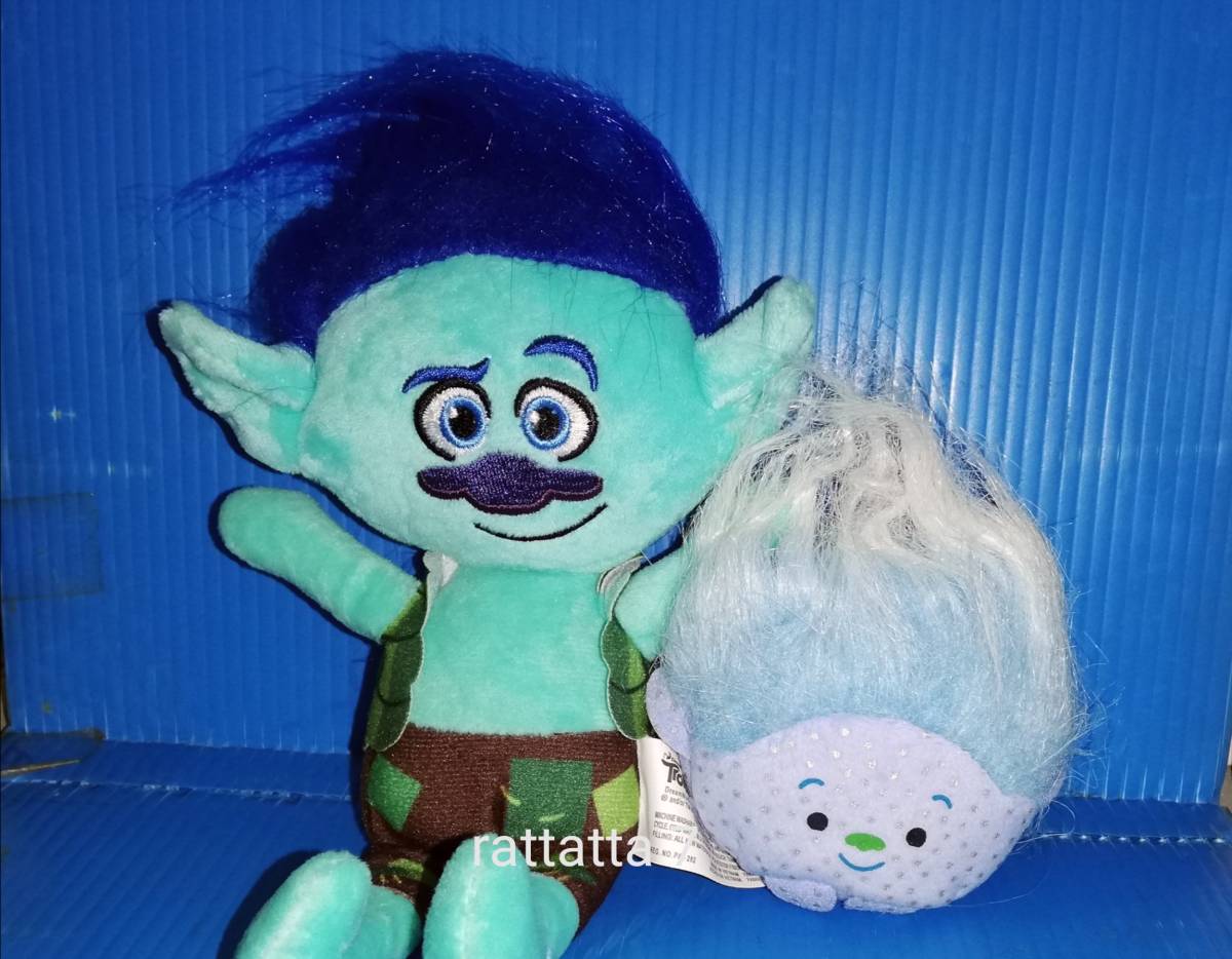 ☆DreamWorks☆Trolls☆Guy☆Mini Plush☆Hasbro☆Branch☆Hug'N Plush Doll☆トロールズ☆ガイ☆マスコット☆ブランチ☆ぬいぐるみ☆人形_画像1