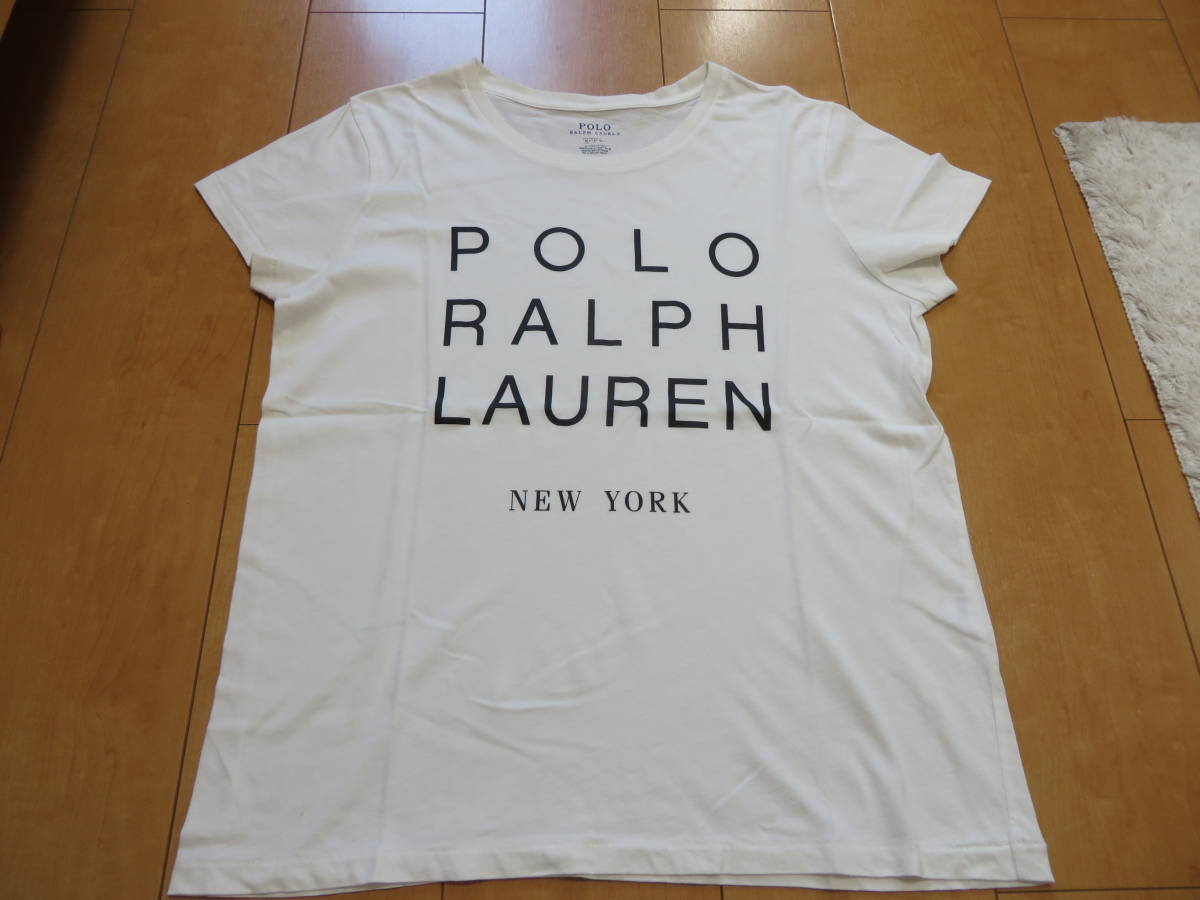 ☆ポロ ラルフローレン レディース Tシャツ オフホワイト Mサイズ 超美