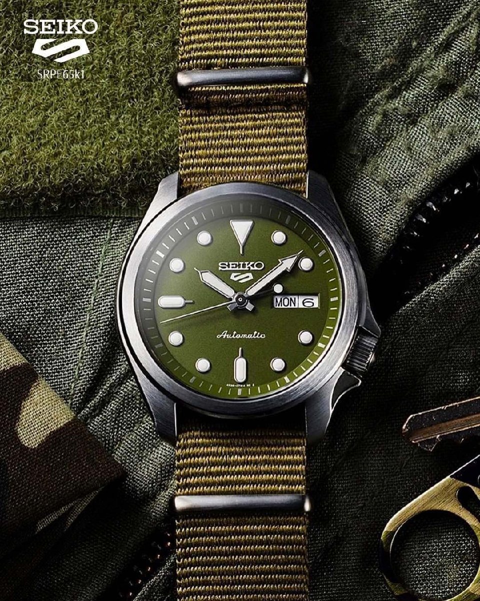 一部予約販売中】 セイコー5 ミリタリーグリーン NATOベルト 腕時計(アナログ) - halabjachamber.com