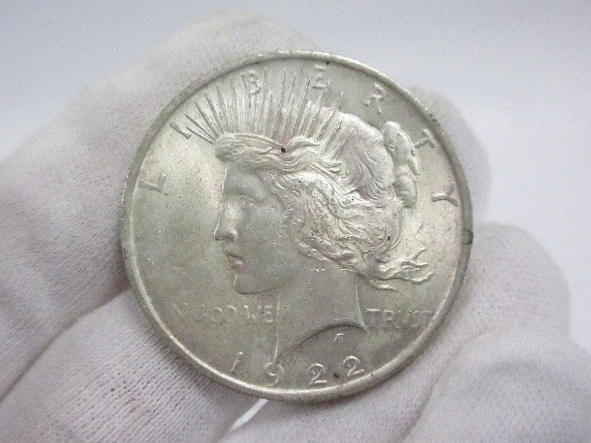 アメリカ 1ドル 銀貨 1922 ピースダラー 硬貨 貨幣 7-D008/1/60L(北 