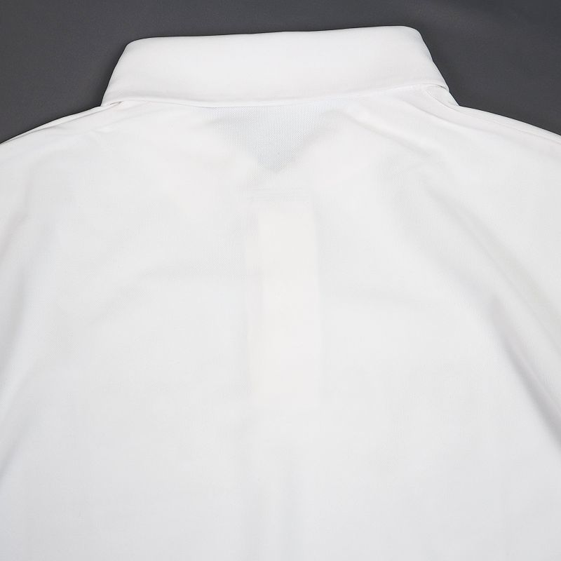 新品 DESCENTE デサント 吸水速乾 ストレッチ 鹿の子 ポロシャツ 半袖 ビッグロゴ ゴルフ (サイズ:L) ホワイト_画像4