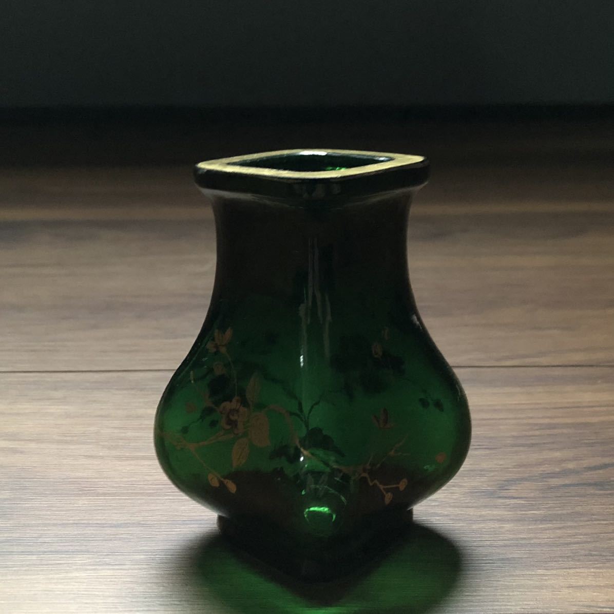 Baccarat オールドバカラ/※稀少作品1880年代 ジャポニズム グリーン