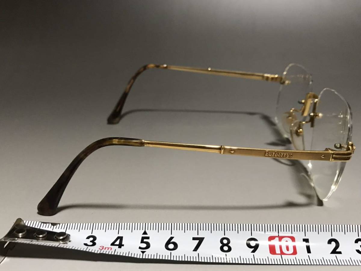 BURBERRY バーバリー 金製 眼鏡 メガネ K18 F□16-142 603K 度あり 