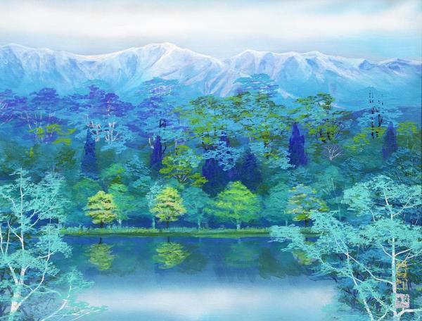 Yahoo!オークション - 【真作】【WISH】吉村醇三郎「山湖」日本 Yahoo!オークション - 【真作】【WISH】吉村醇三郎「山湖」日本