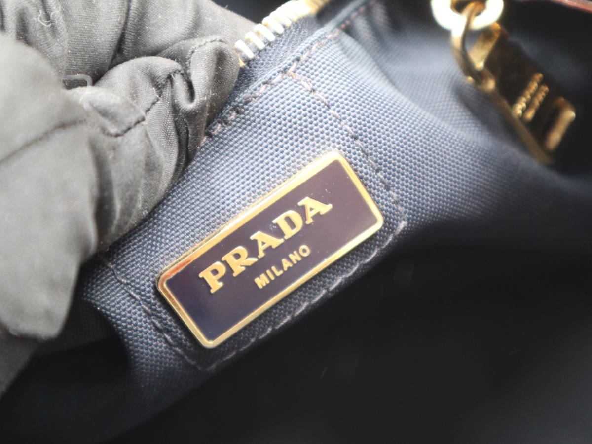 ☆PRADA プラダ カナパ トートバッグ ハンドバッグ キャンバス 三角