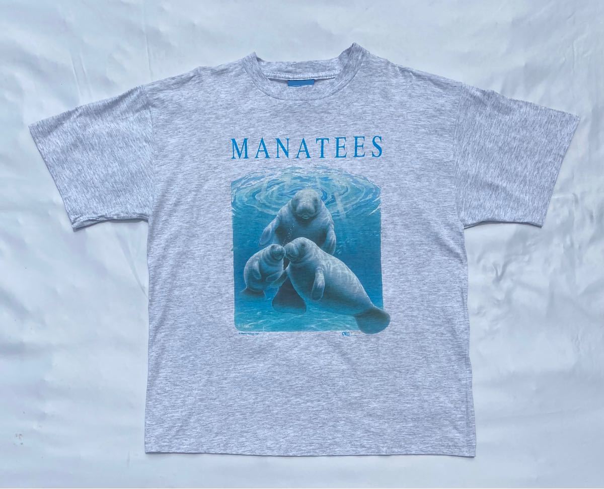 90’s Manatee マナティ　Tシャツ　人魚　マーメイド　動物　アニマル　ヴィンテージ　ビンテージ　古着