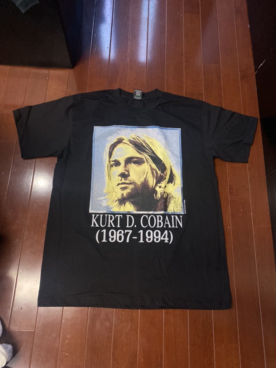 KURT COBAIN Tシャツ ブラック　USA製　ニルヴァーナ　サイズXL カートコバーン　NIRVANA バンドTシャツ