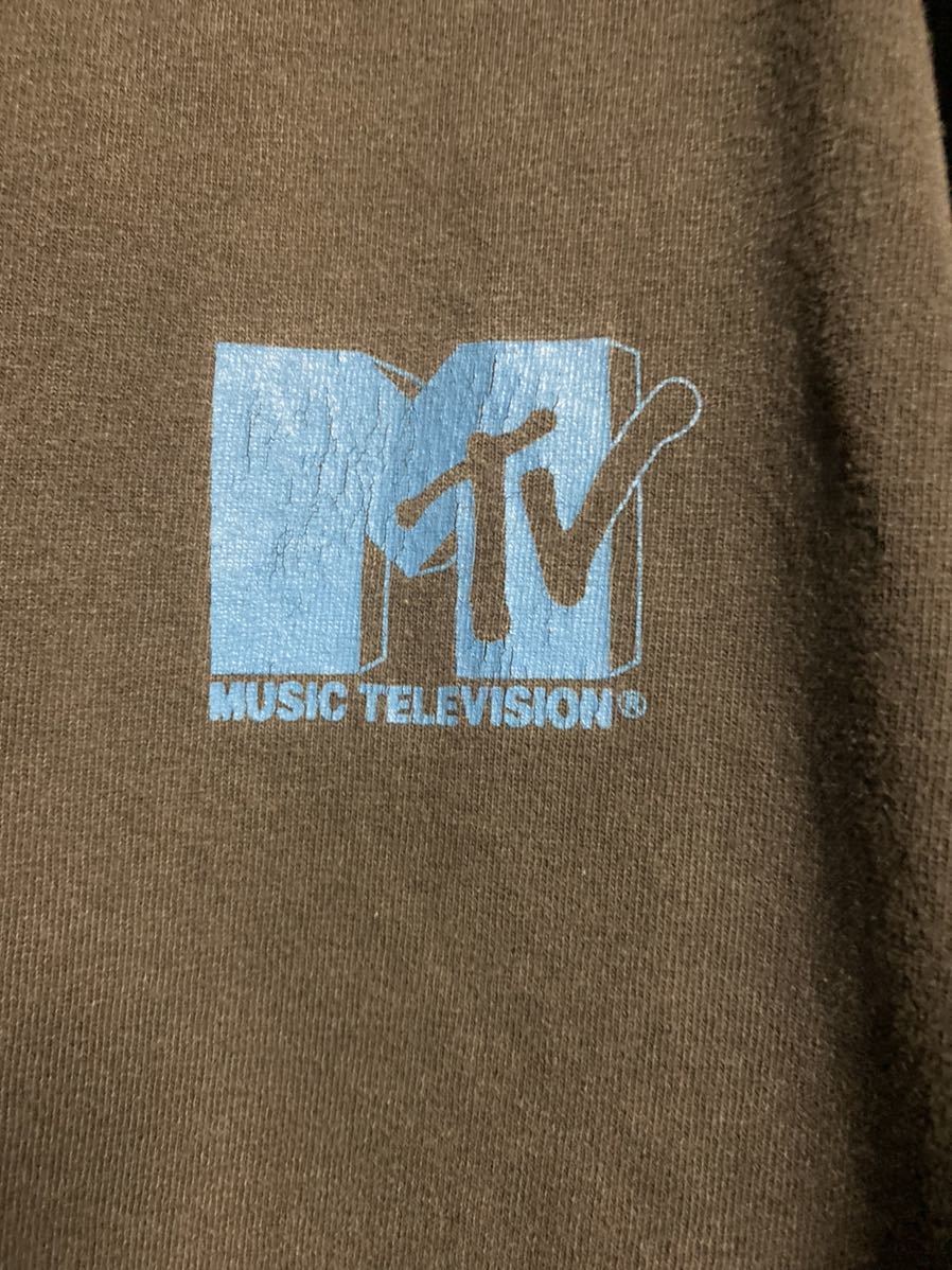 希少　90'S MTV Tシャツ　ヴィンテージ　サイズL USA製 当時物　バンドTシャツ　ブラック　giantタグ　コピーライト_画像3