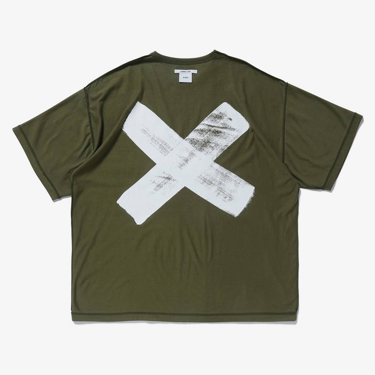 WTAPS 2022 SS CROSS SS TEE サイズM OLIVE DRAB x02 SMOCK DESIGN