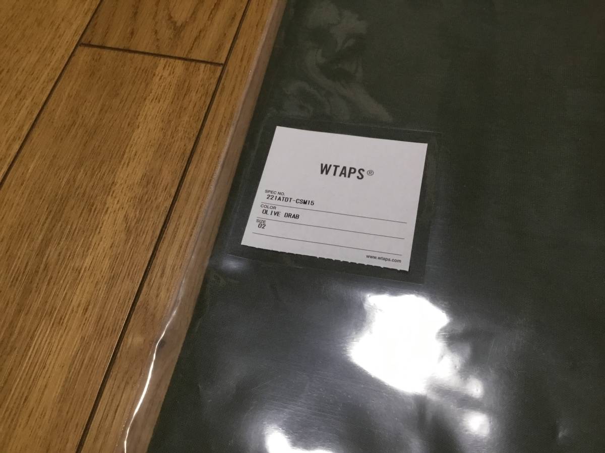 WTAPS 2022 SS CROSS SS TEE サイズM OLIVE DRAB x02 SMOCK DESIGN