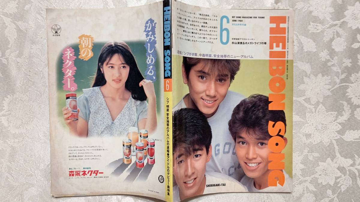 HeiBon Song 平凡1984年6月号付録 竹内まりや 佐野元春 松田聖子 HeiBon Song 平凡1984年6月号付録 竹内まりや 佐野元春 松田聖子