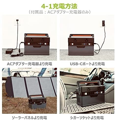 9月品質向上品」ポータブル電源 小型軽量 300W ALLPOWERS ポータブル