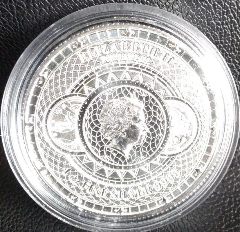 最新作 2022年版 トケラウ諸島 クロノス銀貨 1オンス 純銀コイン 時計 
