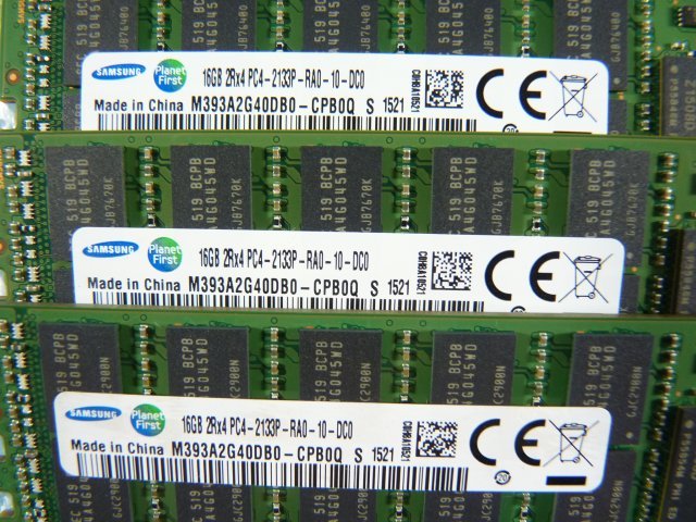 1LXD // 16GB 6枚セット計96GB DDR4 17000 PC4-2133P-RA0 Registered RDIMM 2Rx4 M393A2G40DB0-CPB0Q MR-1X162RU// Cisco UCS C220 M4取外_画像3