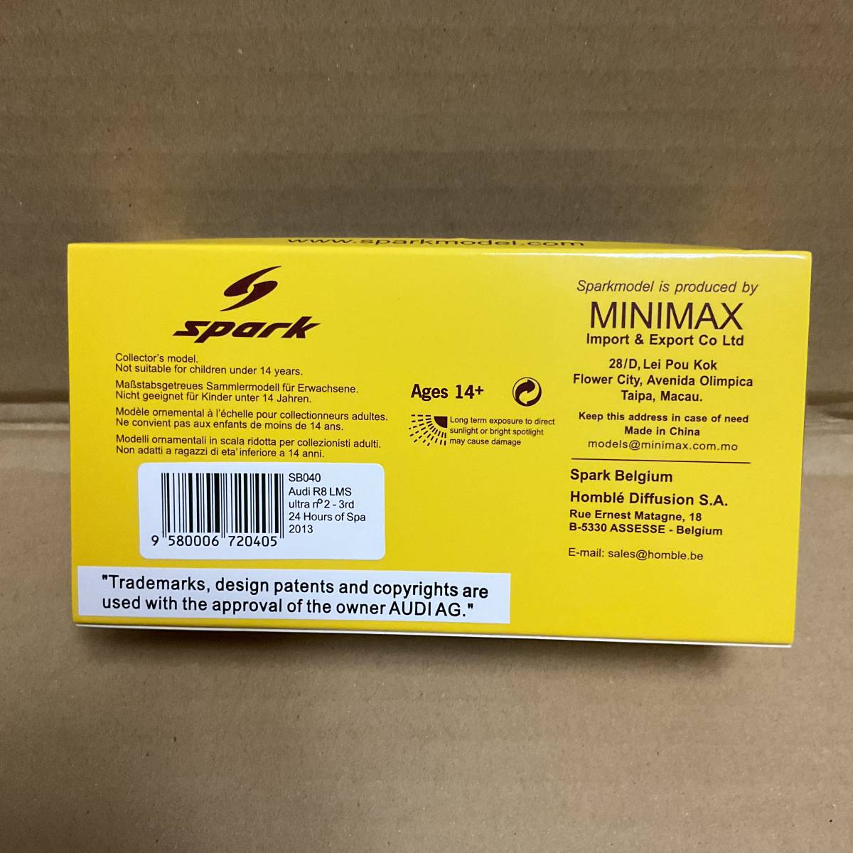 新品未開封】Spark 1/43 AUDI R8 LMS ULTRA n'2 SPA 2013 アウディ スパーク 新品未開封】Spark 1/43 AUDI R8 LMS ULTRA n'2 SPA 2013 アウディ スパーク