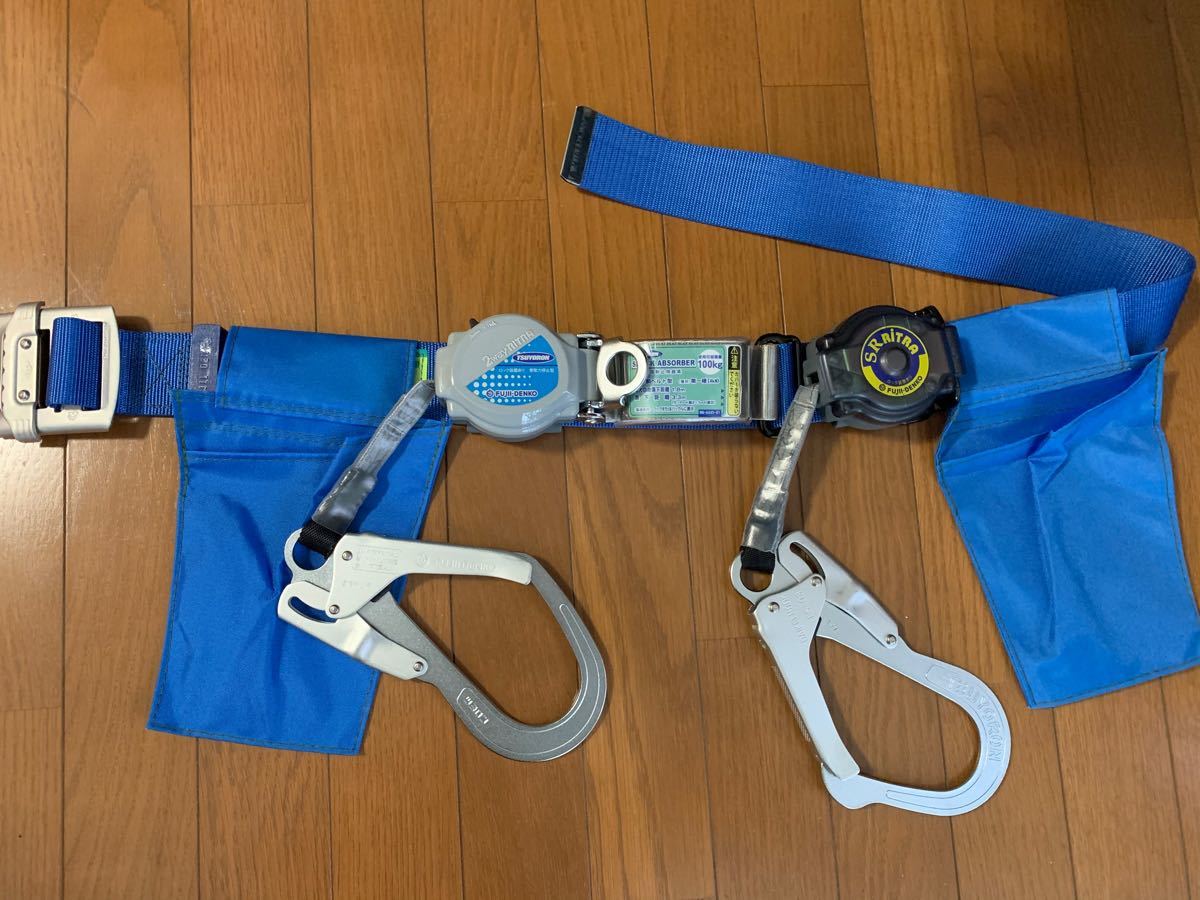 藤井電工ツヨロン 2丁掛け 胴ベルト型ランヤード ロック機能付き 藤井電工ツヨロン 2丁掛け 胴ベルト型ランヤード ロック機能付き