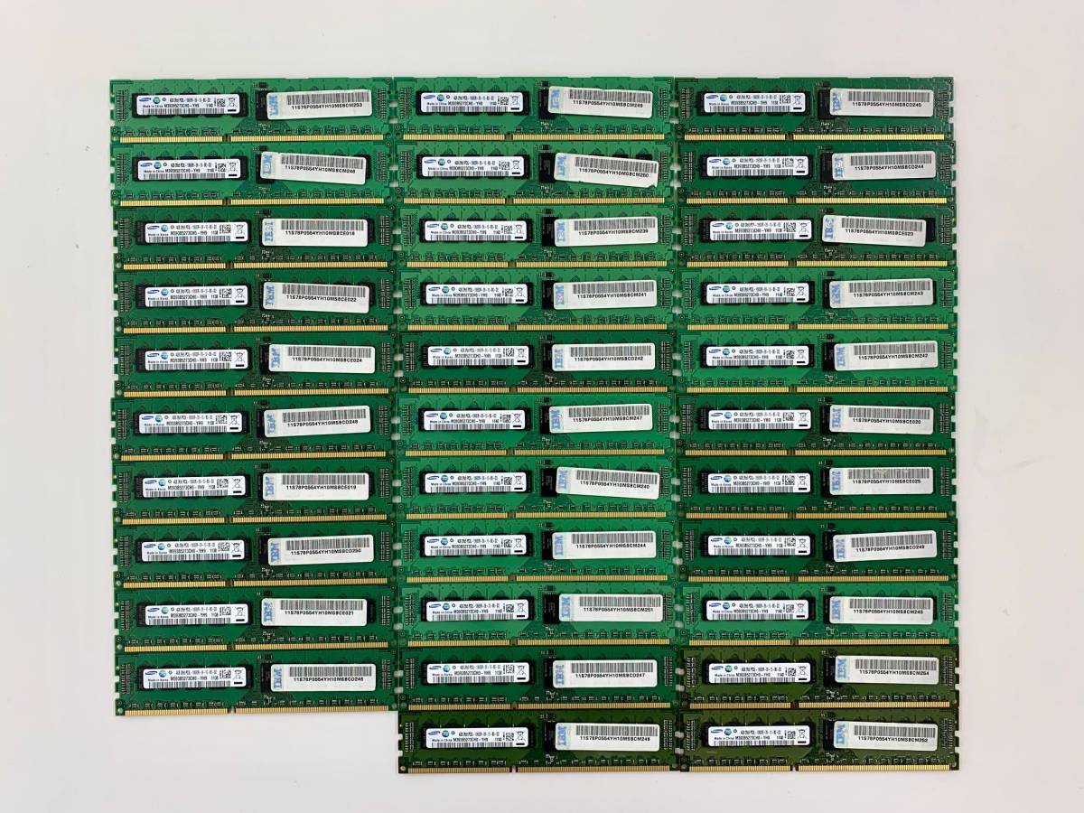 サーバー用メモリ 4GB 2Rx8 PC3L-10600R SAMSUNG製 32枚 （4GB×32枚 合計128GB）送料無料　管理番号：M0016