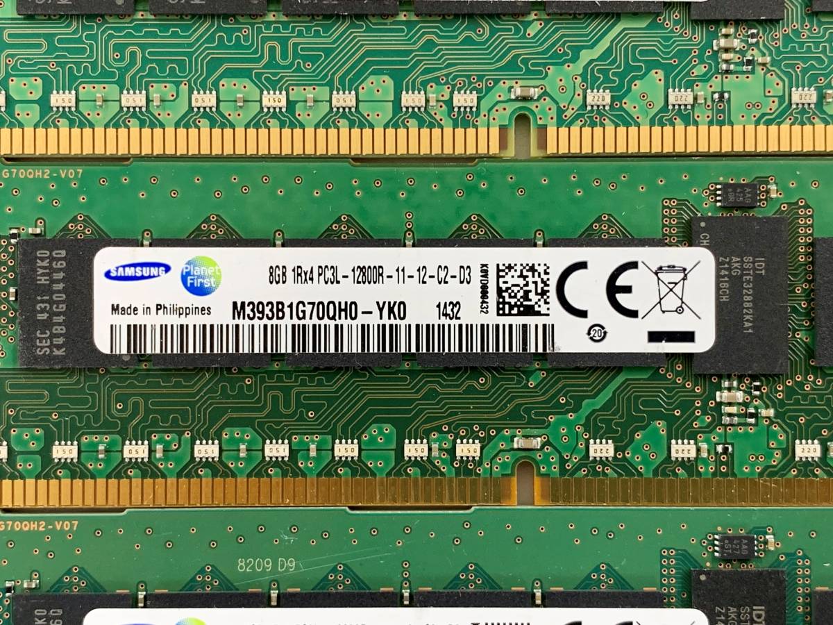 【59枚セット】サーバー用メモリ 8GB 1Rx4 PC3L-12800R　SAMSUNG / SK hynix / Micron　送料無料　管理番号：M0026_画像2