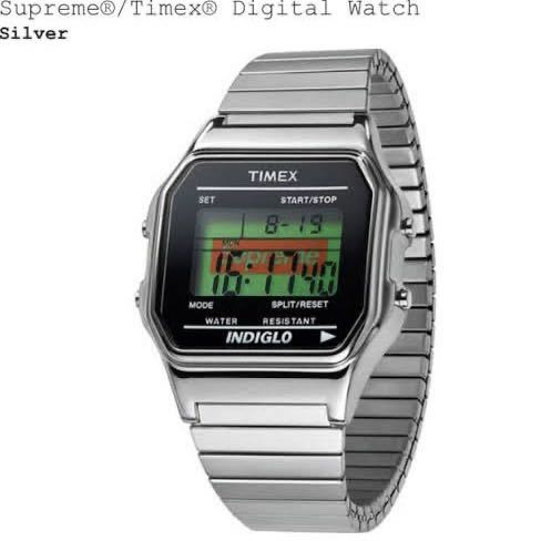 Supreme TIMEX Digital Watch Silver/Free