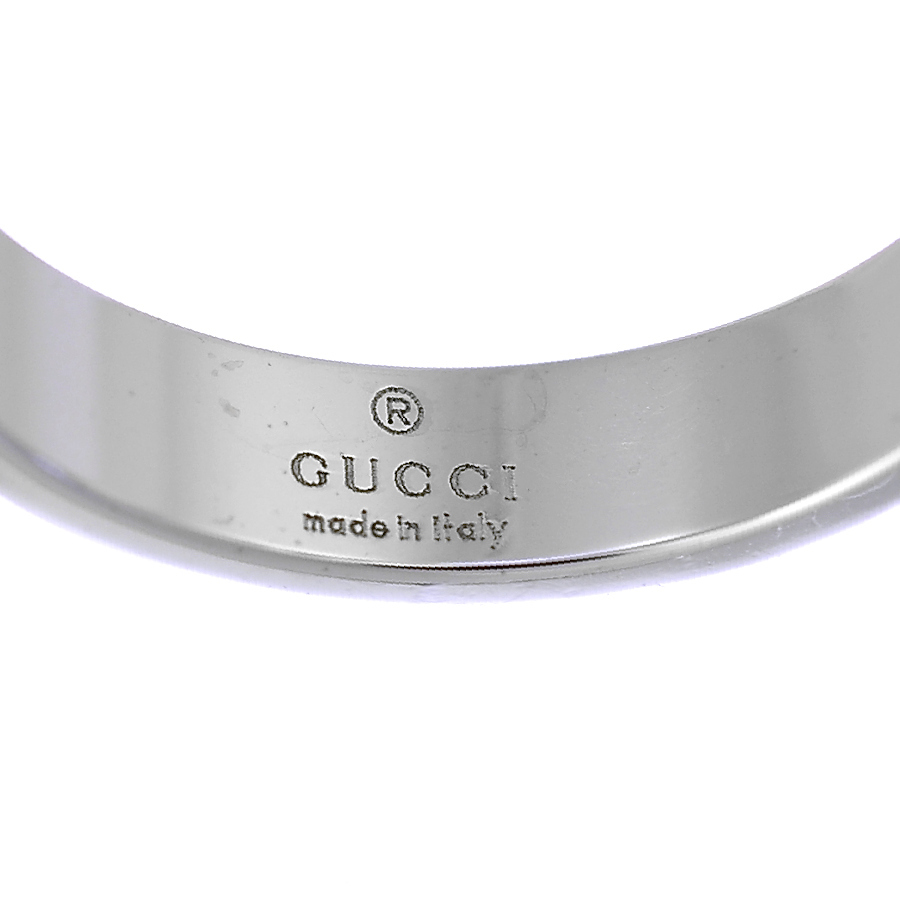 1円 ◇極美品 GUCCI グッチ リング アイコン GGモチーフ K18WG