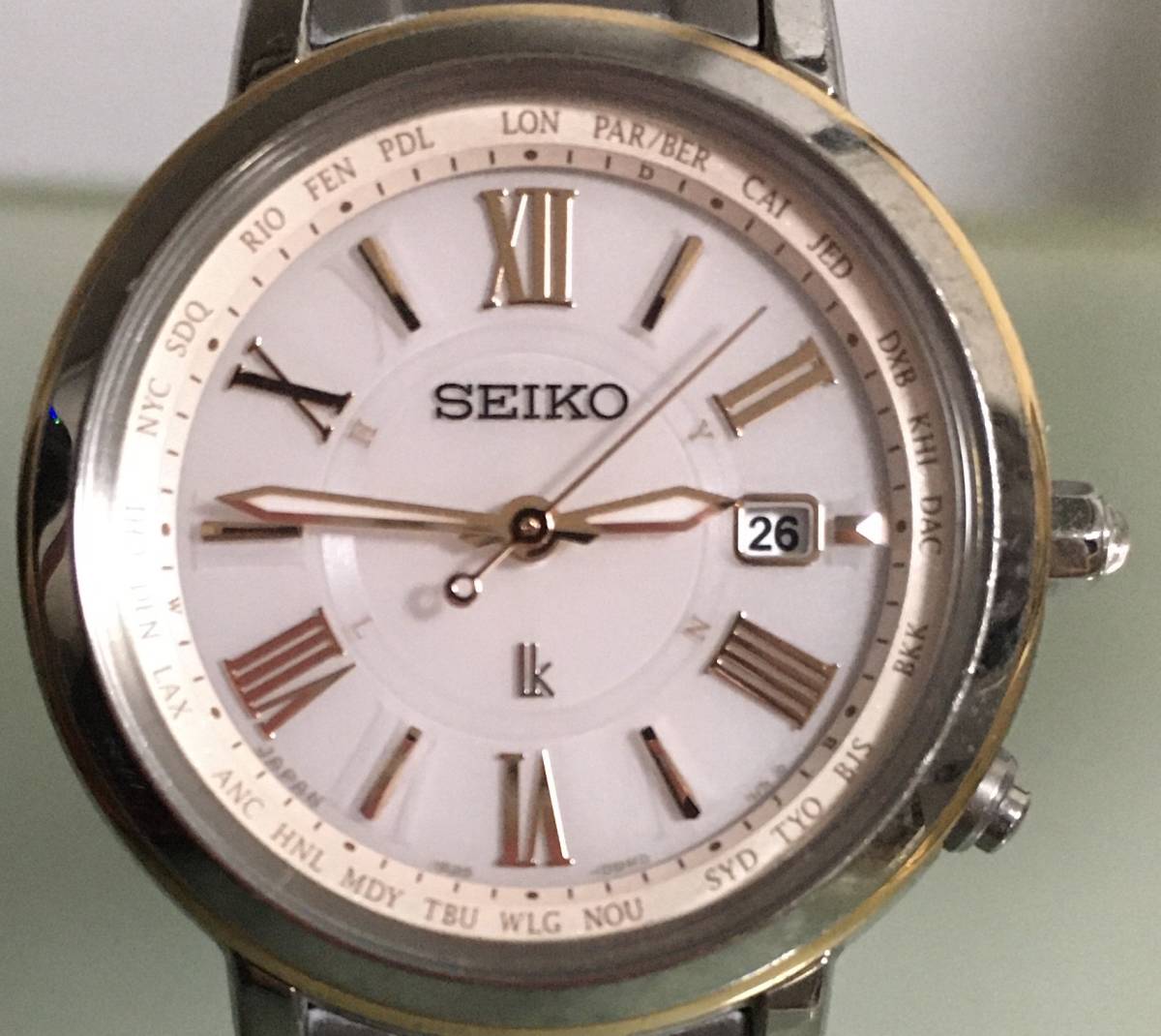 ☆稼動品☆SEIKO セイコー Lukia ルキア lk☆1B25-0AV0☆ソーラー電波