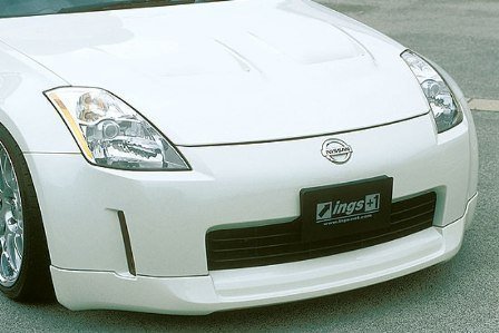 イングス フェアレディZ Z33 前期 フロントハーフスポイラー ハイブリットエアロ 未塗装 ings LX-SPORT エルエックススポーツ_ings