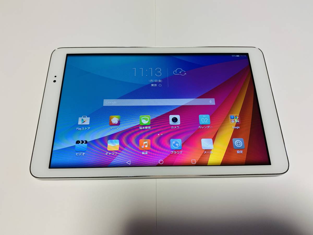 ★HUAWEI　MediaPad T1 10　T1-A21w　Silver　Wi-Fiモデル　9.6インチタブレット★_画像1